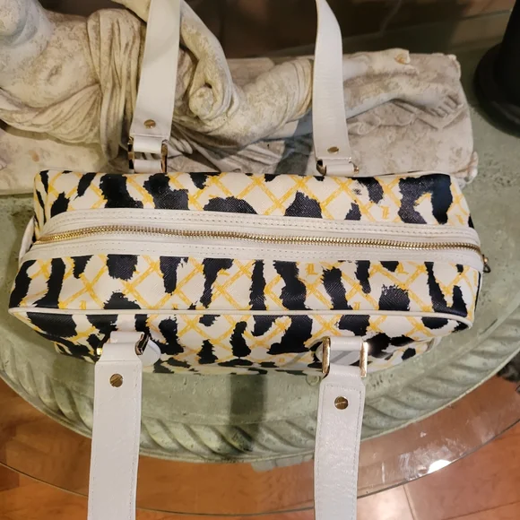 L.A.M.B. by Gwen Stefani White Leopard Handbag #397 - Picture 8 of 17